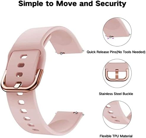 Ganyuu Silicone Watch Band Strap para Garmin Venu/Sq/Venu2 Plus/Forerunner 245 645 Garminmove Sport Smart Watch