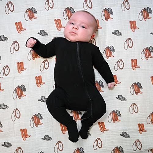 Lollybanks Swaddle Blanket | Algodão de musselina | Recém -nascido neutro e bebê neutro de gênero para