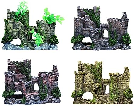 æ- castelo paisagístico de aquário, decoração de tanques de peixes de paisagismo aquário, simulação jingmen archway
