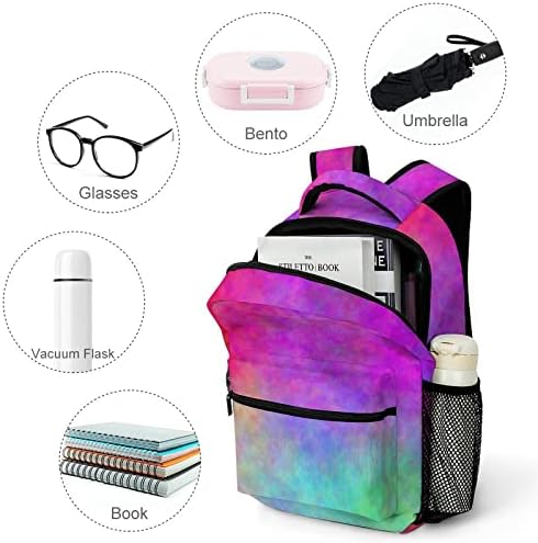 Abstrato arco-íris aquarela viagens mochilas de moda bolsa de ombro de moda leve mochila de