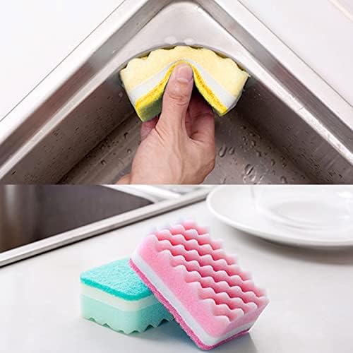 Esponjas embrulhadas individualmente, 24 Pack Kitchen Washing Sponge a granel, pano de prato de