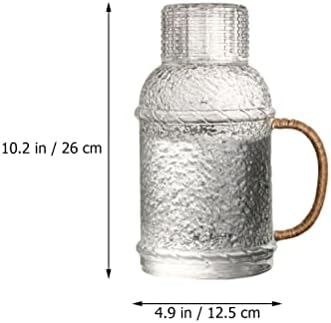Cabilock Garrafas de água transparente Coffee Cofe de copo de vidro Limpa de chaleira 1 conjunto
