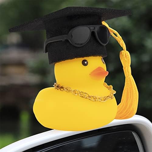 pato de borracha de carros wonuu, painel de decoração de pato amarelo com hat hat swim de colar de colar