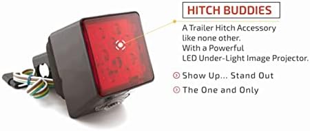 Hitch Buddies USA American Flag Trailer Hitch Tampa, LED Puddle Light/Brake Light,