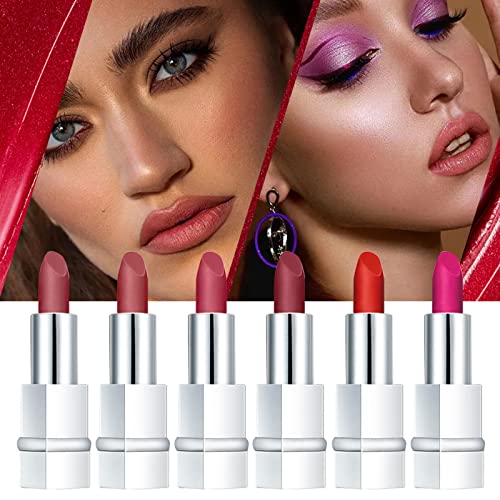 Dbylxmn Lipstick popular Lips impermeabilizado Lip gloss de alto impacto Lipcolor com fórmula cremosa hidratante