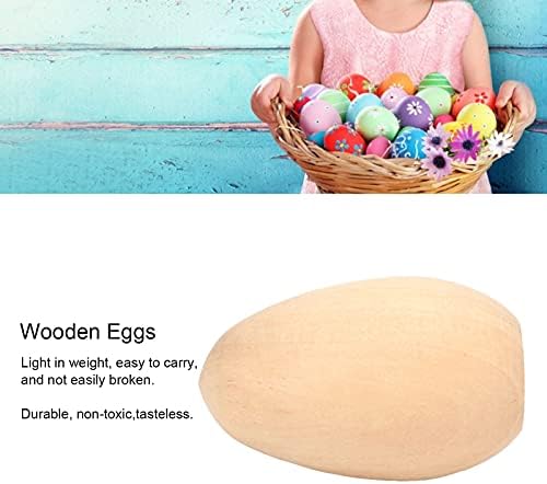 10 PCS Ovos de madeira de Páscoa Ovos Falsos Diy Alimentos Falsos Combate a ovos de frango em branco Ornamentos