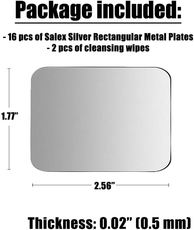 Adesivos de metal de telefone Salex para montagem magnética. Conjunto de substituição de 16 placas de metal