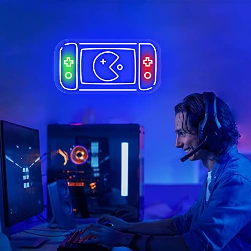 Gamer Néon Sign, Luz de Néon de jogo para decoração da sala de jogadores, Pubs de LED de LED para jogos