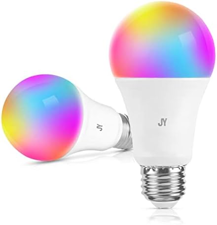 Jonathan y Blb2000A-SET2 Smart A19 Dimmable Bulb, LED de mudança de cor diminuído, Alexa, Google Home Assistant
