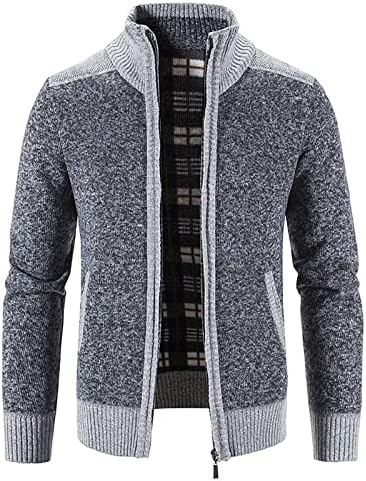 Jaquetas para homens casuais outono de inverno stand colar cardigan tops suéter blusa jacaras de