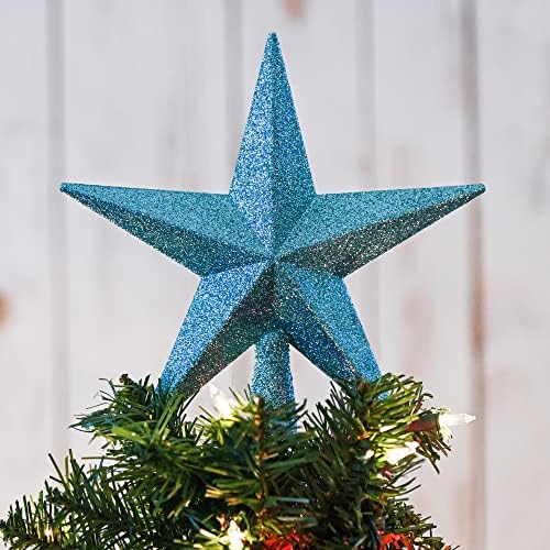 Ornatividade Glitter Star Tree Tree - Christmas Tiffany Blue Decorative Holiday Bethlehem Star