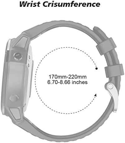 Eidkgd Silicone Quickfit WatchBand Strap for Garmin Fenix ​​7x Fenix ​​7 Fenix ​​7s Watch EasyFit Wrist