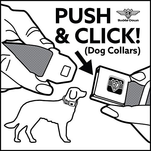 Fivela de cinto de segurança de colarinho de cachorro Fivela mopar listra azul branco vermelho 13 a 17 polegadas