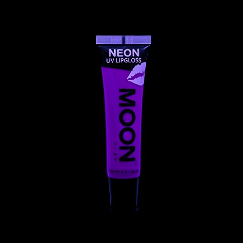 LONG GLOW - Blacklight Neon Lip Gloss - 15ml Blackcurrant Purple - perfumado e brilha intensamente sob UV/Blacklight!
