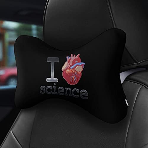 I Lvoe Science Heart Car pescoço Almofado de 2 Automóvel para apoio de cabeça Automóvel Cushion Rest Support