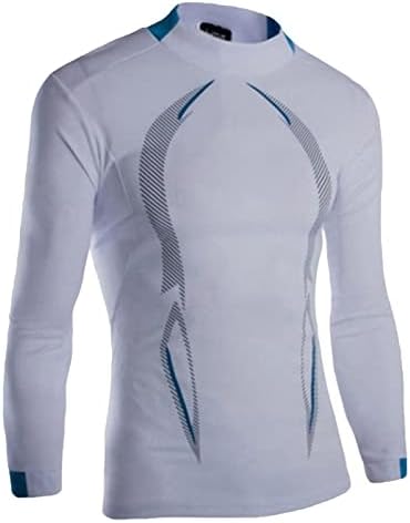 Camisetas de compressão Wocachi 2022 para homens, manga comprida rápida seca alta elasticidade muscular