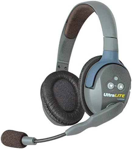 EARTEC UL413 Ultralite Full Duplex Wireless Comunicação para 4 usuários - 1 ouvido única e 3 fones de ouvido