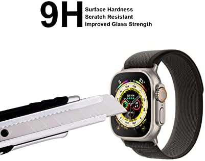 Supershieldz projetado para Apple Watch Ultra 49mm Protetor de tela de vidro temperado, anti -ratinho,