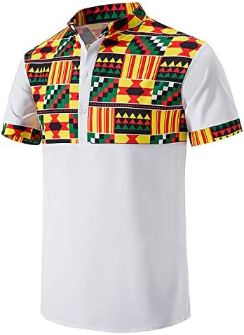 Wenkomg1 camisetas de camisetas de estampa africana masculina masculina Tops de suma no verão camisetas de