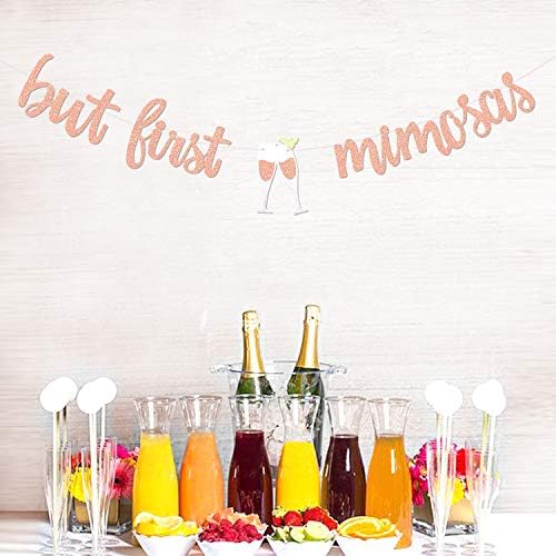 Mimosa bar de bar, mas primeiro banner de mimosas boho decorações de chuveiro floral decorações de chuveiro
