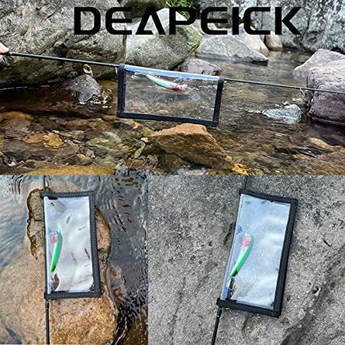 DeaPeick 5pcs Pesca Biat envolve -se com 10pcs de pesca haste haste helincter durável As tampas de atração