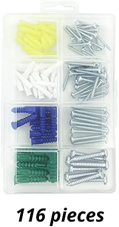 Kit de variedade de parafuso de parede de drywall hasware kit de variedade de parafuso 116pcs-incluses
