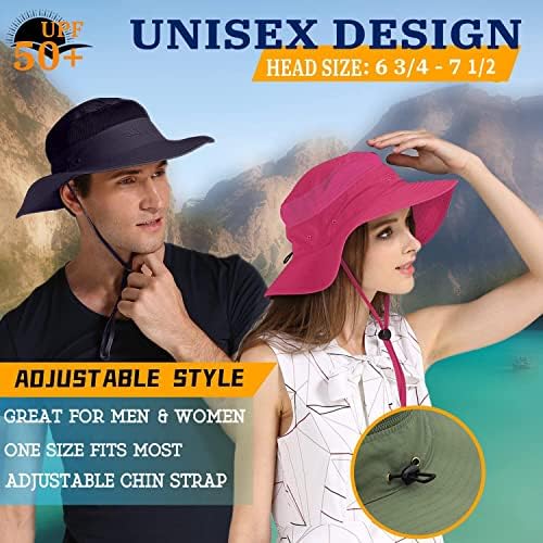 Chapéu largo de sol da borda para mulheres e homens Chapéus de caçamba de verão com proteção UV UPF