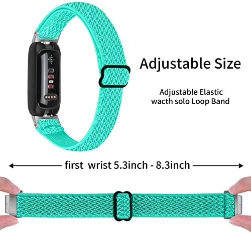 Grubify adequado para smartwatch inspire1/2/inspire3 pulseira inteligente tira de tecido elástico elástico