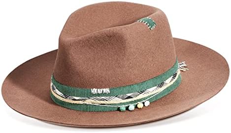 Ruedigigigigiger larga chapéus fedora para homens mulheres de lã Felta o chapéu de rancho do Panamá com