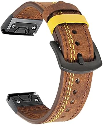 Forfc para Garmin Fenix ​​5 5x mais 6 6x Pro 3 HR Smart Watch Leather Band Straplet para Forerunner