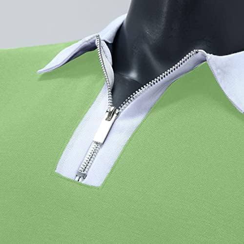 Camisas masculinas Moda Zipper costura camiseta