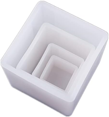 4 Pack cubo molde de molde de cubo de molde de molde de cubo de molde de molde de silicone para decoração