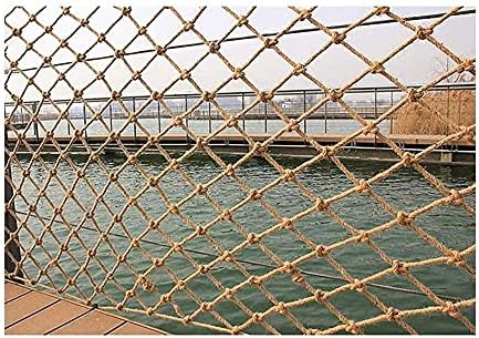 Rede de carga da rede de corda de cânhamo, rede de segurança para trilhos externos para serviço pesado, proteção