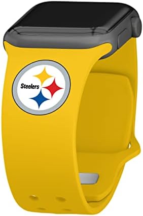 Time de jogo Pittsburgh Steelers Silicone Sport Watch Band compatível com Apple Watch