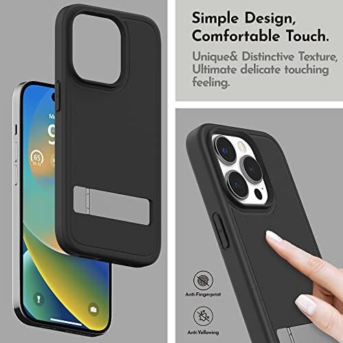 Niunisi Magnetic Case para iPhone 14 Pro Case de 6,1 polegadas, Slim Kickstand com protetor de tela Compatível