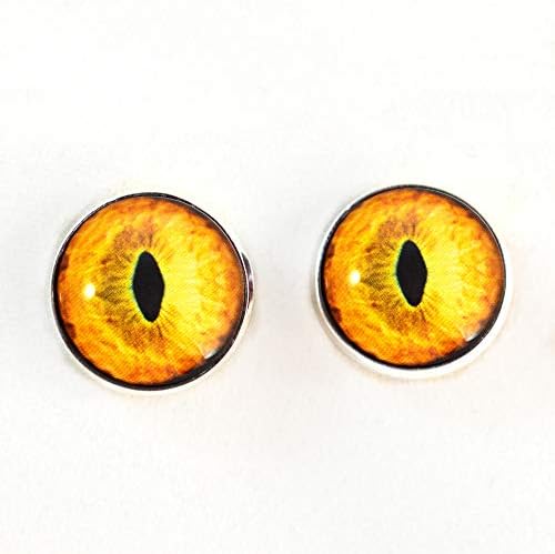 Designs de miçangas de Megan Gato Tabby Costurar no botão Button Goldenrod Eyes de vidro de vidro Param de pelúcia