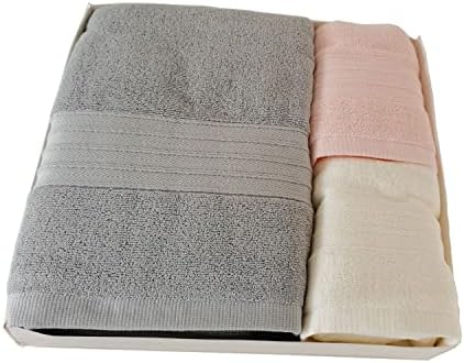 ND Toalha de algodão macio turco de 3, 1 pedaço de toalha de banho grande, 2 peças de toalha de mão,