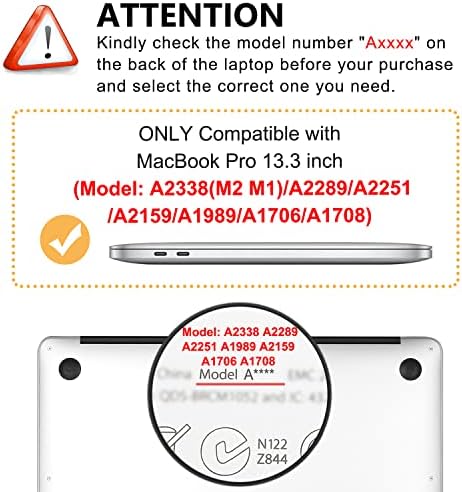 Idonzon Case para MacBook Pro 13 polegadas M2 M1 A2338 A2289 A2251 A2159 A1989 A1706 2022- Lançamento,