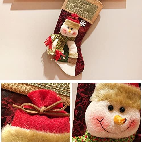 Dyizu Christmas meias bolsa de presente meias decorativas de natal véspera de natal véspera de natal árvore de