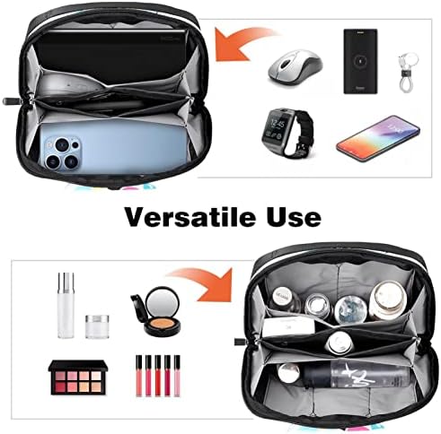 Organizador eletrônico Small Travel Cable Organizer Bag para discos rígidos, cabos, carregador, USB, cartão