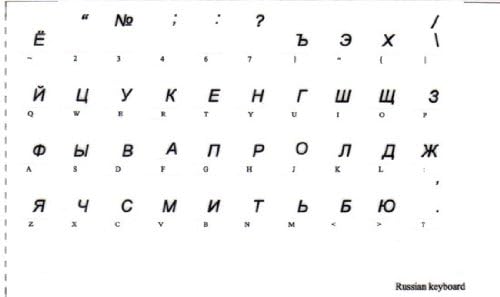 Adesivos transparentes russos para laptops computadores de computadores de computadores com letras
