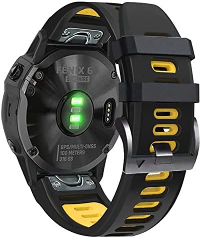 Eeomoik 26mm Sport Silicone Watch Bands para Garmin Quickfit Watch Band