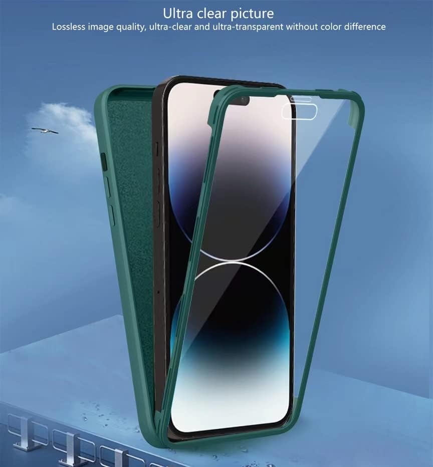 Caixa de proteção telefônica Case compatível com o iPhone 14 Pro Max, caixa com protetor de tela embutido 2 em 1