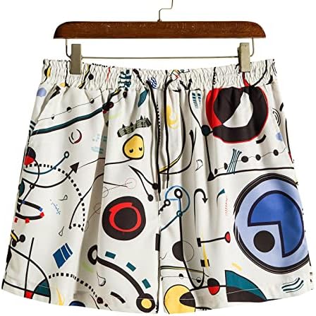 calça shorts de quheshizhe independência impressão masculina de seca rápida do dia digital de verão