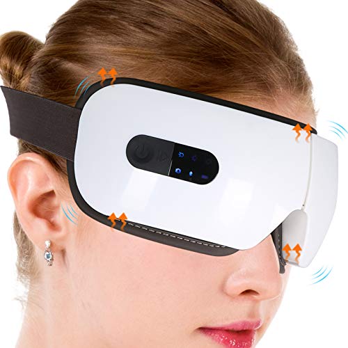 Massageador ocular com calor, máscara ocular recarregável, vibração e massagem Máquina de cuidados com os olhos,