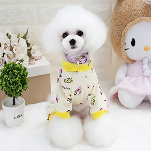 Selmai Small Dog Levesuit Fleece Pijamas de pavimentas de inverno Roupas internas de flanela Lolhop