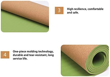 5 mm de espessura de cortiça tpe yoga mat 183x61cm não deslizamento de fitness tapete de fitness home