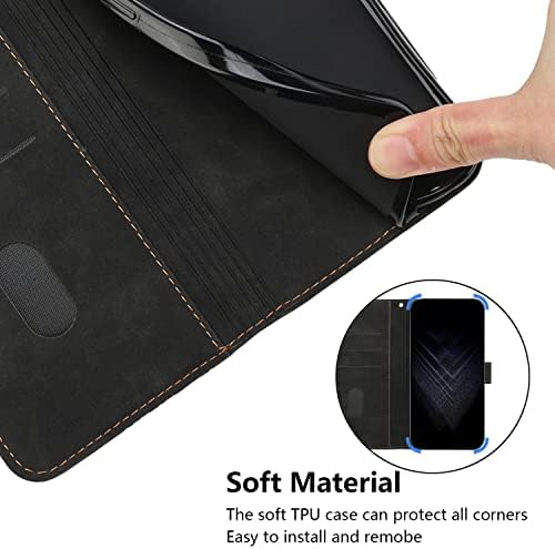 Caixa de cobertura de proteção compatível com a Samsung Galaxy A22 4G/M32 4G, capa de couro de couro PU vintage
