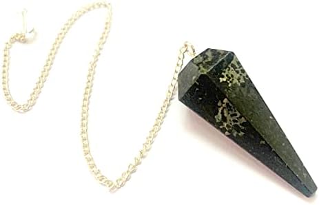 Crystalmiracle Nuummite Dowser Cone Pendulum Crycing Healing Reiki Feng Shui Gift Vaastu artesanal