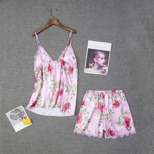 Pijama de lingerie floral feminina define mancha cami shorts top camisola de roupas de dormir de pijama roupas de